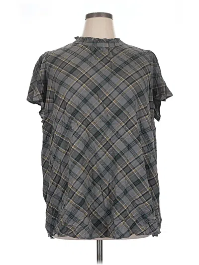 Torrid Short Sleeve Blouse In Gray