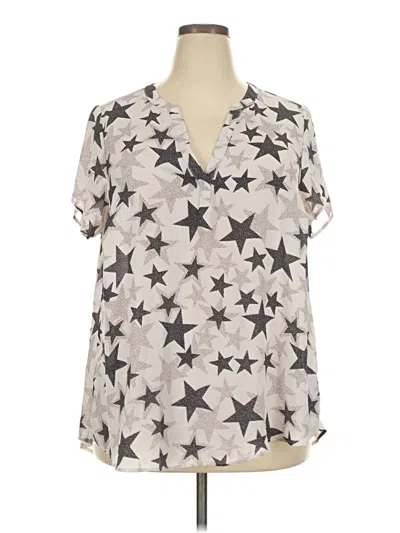 Pre-owned Torrid Short Sleeve Blouse In Gray