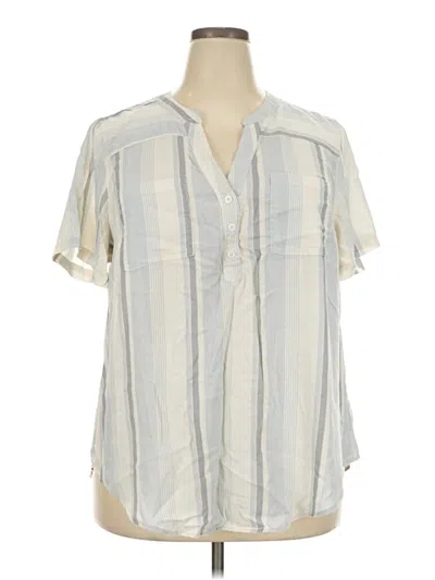 Pre-owned Torrid Short Sleeve Blouse In Gray