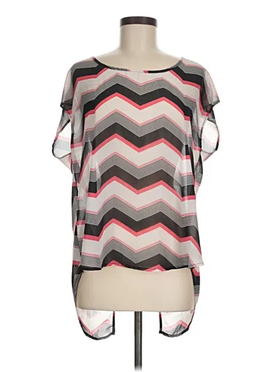 Pre-owned Torrid Short Sleeve Blouse In Gray