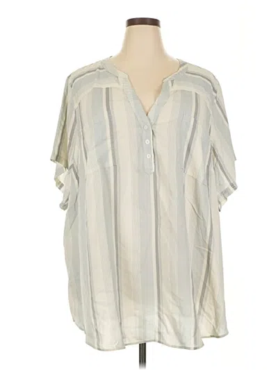 Pre-owned Torrid Short Sleeve Blouse In Gray