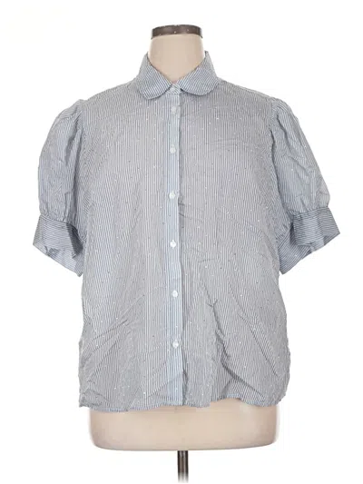 Pre-owned Torrid Short Sleeve Blouse In Gray