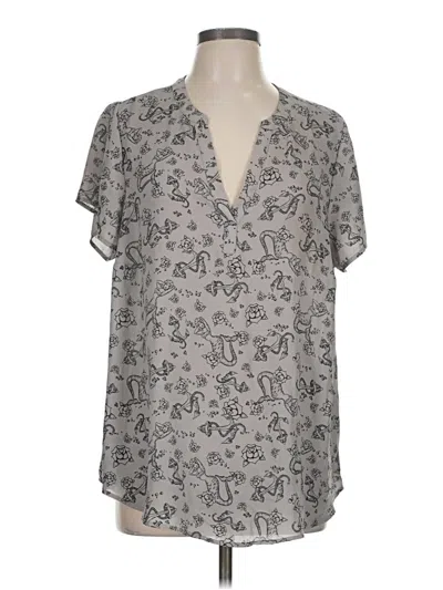 Pre-owned Torrid Short Sleeve Blouse In Gray