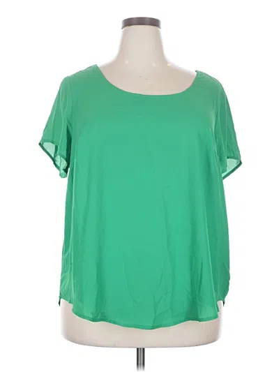 Torrid Short Sleeve Blouse In Green