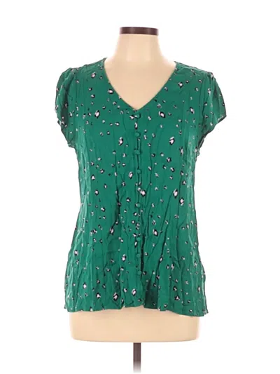 Pre-owned Torrid Short Sleeve Blouse In Green