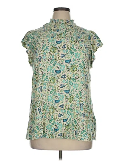 Pre-owned Torrid Short Sleeve Blouse In Green