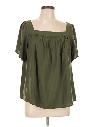 Pre-owned Torrid Short Sleeve Blouse In Green