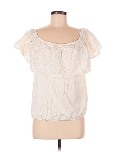 Pre-owned Torrid Short Sleeve Blouse In Ivory
