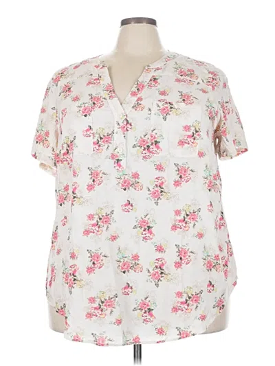 Pre-owned Torrid Short Sleeve Blouse In Ivory
