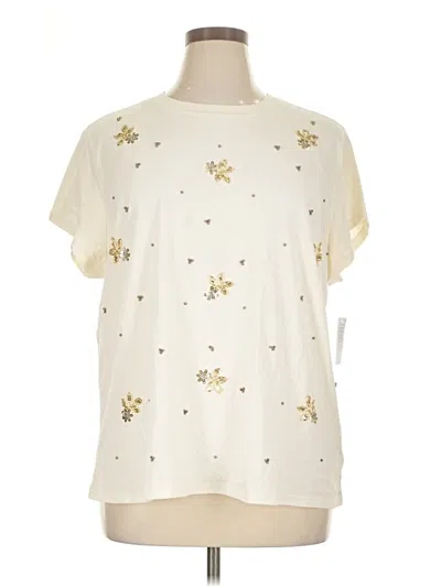 Pre-owned Torrid Short Sleeve Blouse In Ivory