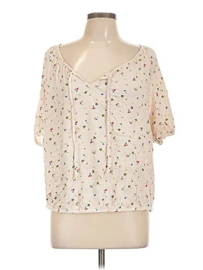 Pre-owned Torrid Short Sleeve Blouse In Ivory