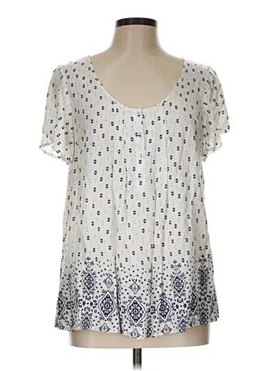 Pre-owned Torrid Short Sleeve Blouse In Ivory