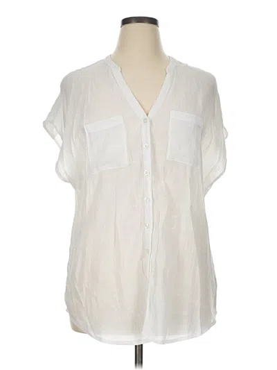 Pre-owned Torrid Short Sleeve Blouse In Ivory
