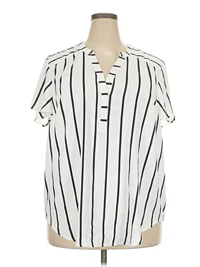 Pre-owned Torrid Short Sleeve Blouse In Ivory