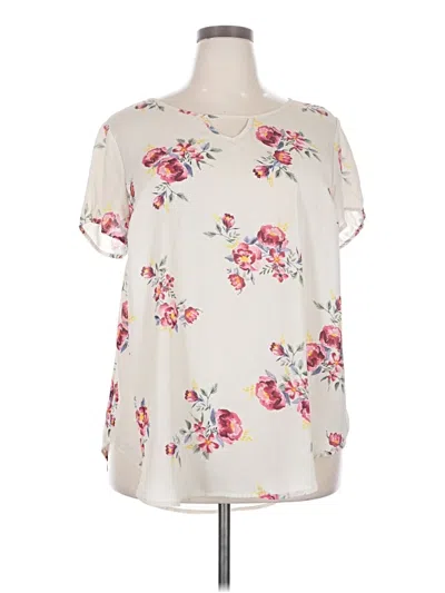 Pre-owned Torrid Short Sleeve Blouse In Ivory
