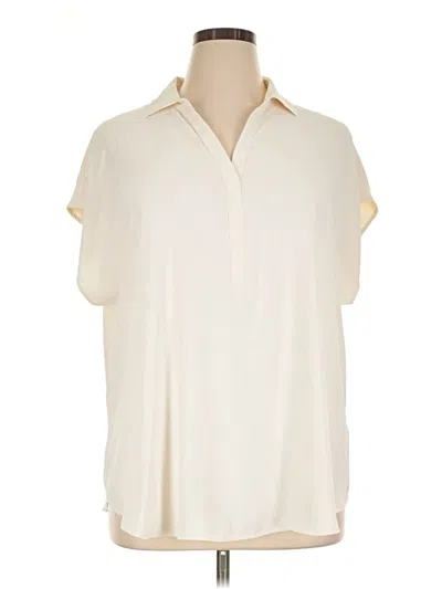 Pre-owned Torrid Short Sleeve Blouse In Ivory