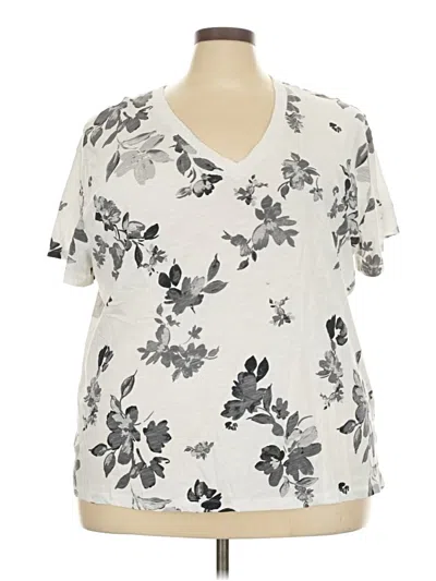 Pre-owned Torrid Short Sleeve Blouse In Ivory
