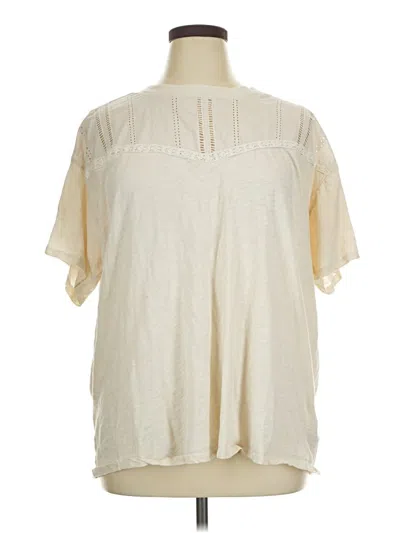 Pre-owned Torrid Short Sleeve Blouse In Ivory