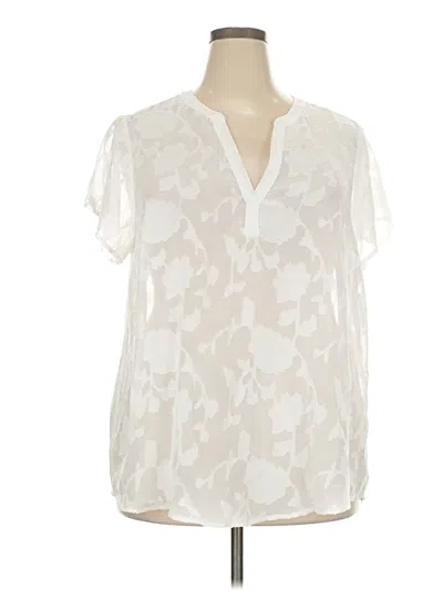 Torrid Short Sleeve Blouse In Ivory