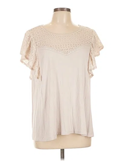 Pre-owned Torrid Short Sleeve Blouse In Ivory
