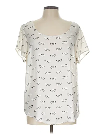 Pre-owned Torrid Short Sleeve Blouse In Ivory