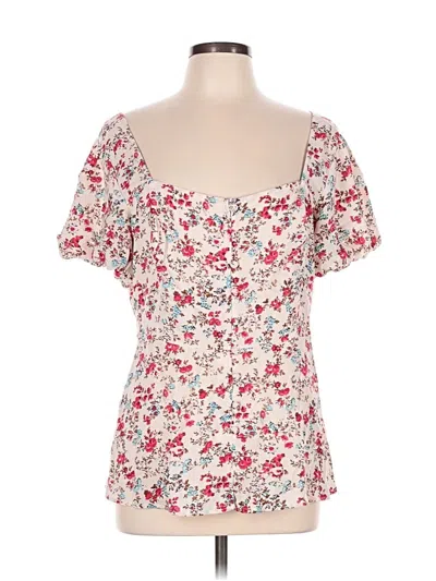 Pre-owned Torrid Short Sleeve Blouse In Ivory