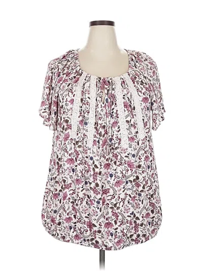 Torrid Short Sleeve Blouse In Multi