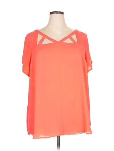 Pre-owned Torrid Short Sleeve Blouse In Orange