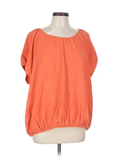 Torrid Short Sleeve Blouse In Orange