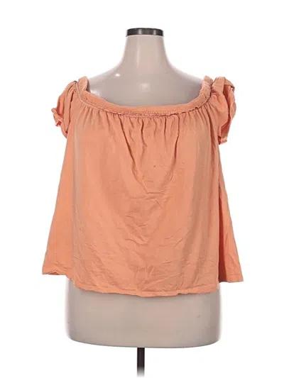 Pre-owned Torrid Short Sleeve Blouse In Orange