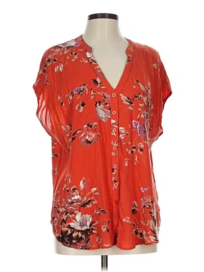 Pre-owned Torrid Short Sleeve Blouse In Orange