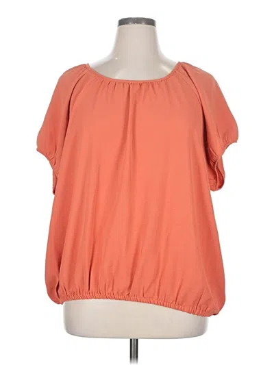 Pre-owned Torrid Short Sleeve Blouse In Orange