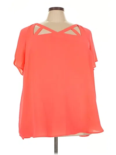 Pre-owned Torrid Short Sleeve Blouse In Orange