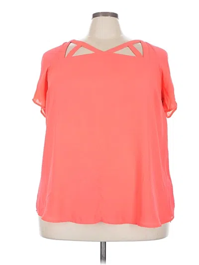 Pre-owned Torrid Short Sleeve Blouse In Orange
