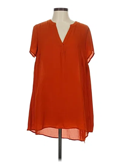 Pre-owned Torrid Short Sleeve Blouse In Orange
