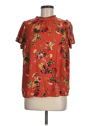 Pre-owned Torrid Short Sleeve Blouse In Orange