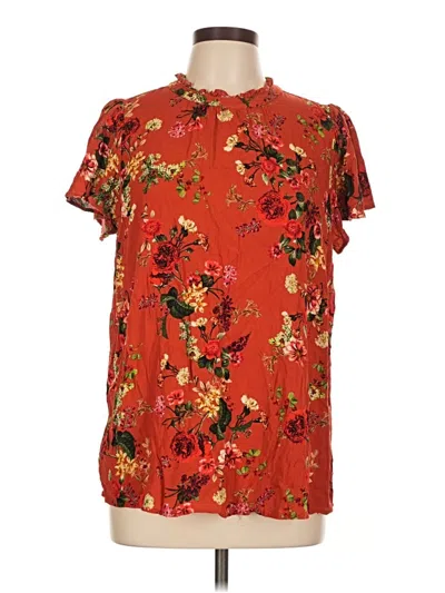 Pre-owned Torrid Short Sleeve Blouse In Orange
