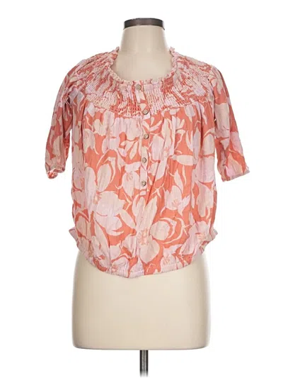 Pre-owned Torrid Short Sleeve Blouse In Orange
