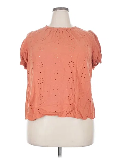 Pre-owned Torrid Short Sleeve Blouse In Orange