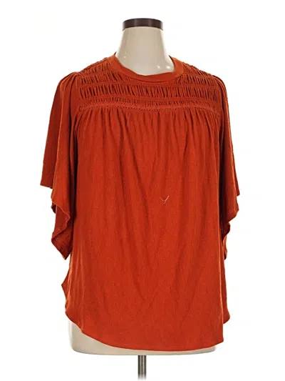 Pre-owned Torrid Short Sleeve Blouse In Orange