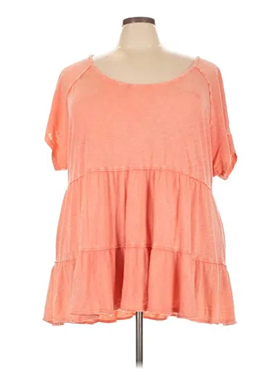 Pre-owned Torrid Short Sleeve Blouse In Orange