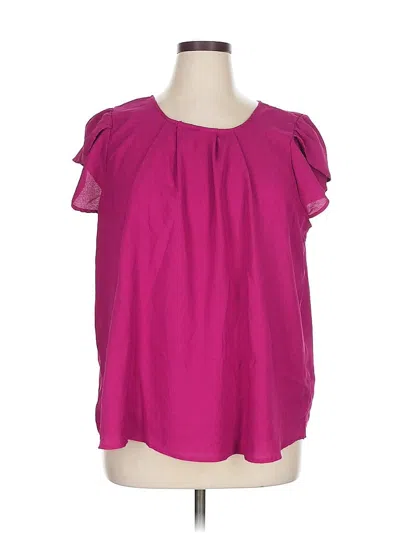 Pre-owned Torrid Short Sleeve Blouse In Pink