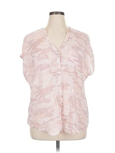Pre-owned Torrid Short Sleeve Blouse In Pink