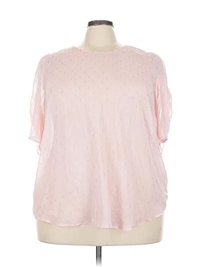 Pre-owned Torrid Short Sleeve Blouse In Pink