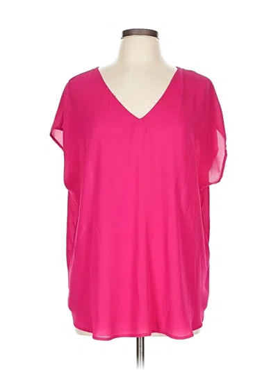 Pre-owned Torrid Short Sleeve Blouse In Pink