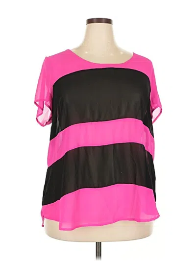 Pre-owned Torrid Short Sleeve Blouse In Pink
