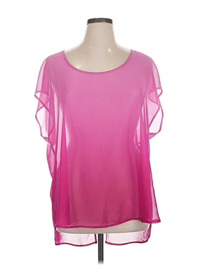 Pre-owned Torrid Short Sleeve Blouse In Pink