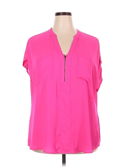 Pre-owned Torrid Short Sleeve Blouse In Pink