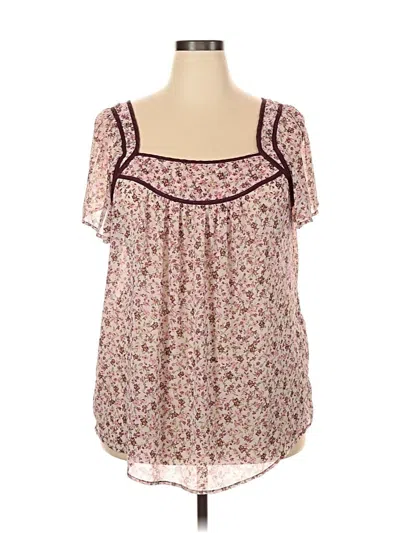 Pre-owned Torrid Short Sleeve Blouse In Pink
