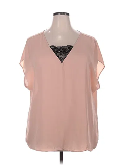 Pre-owned Torrid Short Sleeve Blouse In Pink